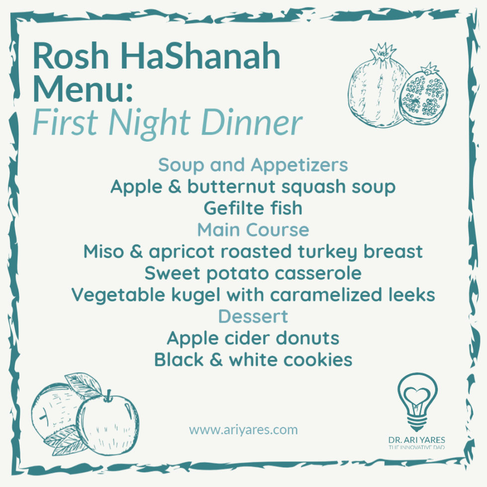 Rosh HaShanah Menu Plan Dr. Ari Yares Licensed Psychologist
